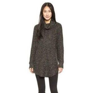 Free People Charcoal Cowl Neck Sweater